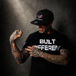 Black with White Lettering