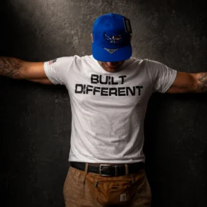 White with Black Lettering